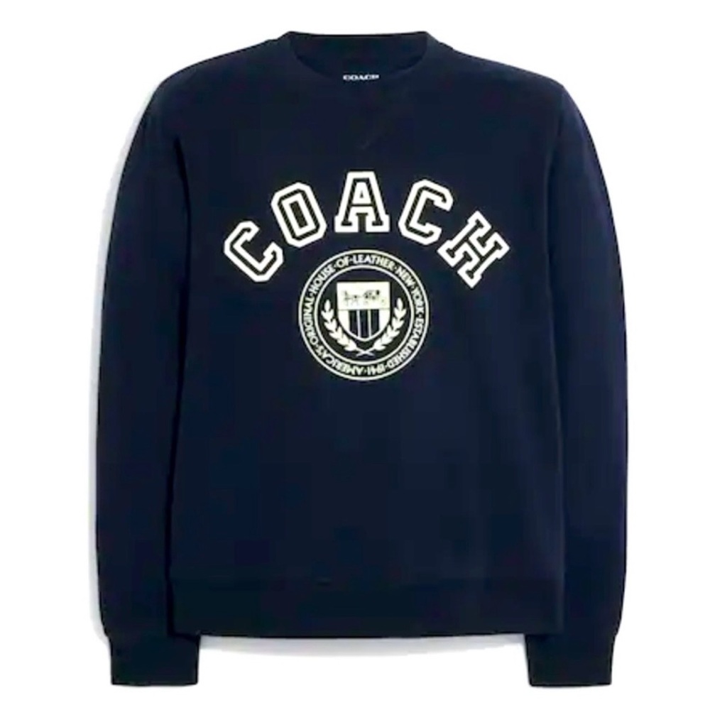 Coach Varsity Crewneck Sweatshirt - men’s - size XL - navy